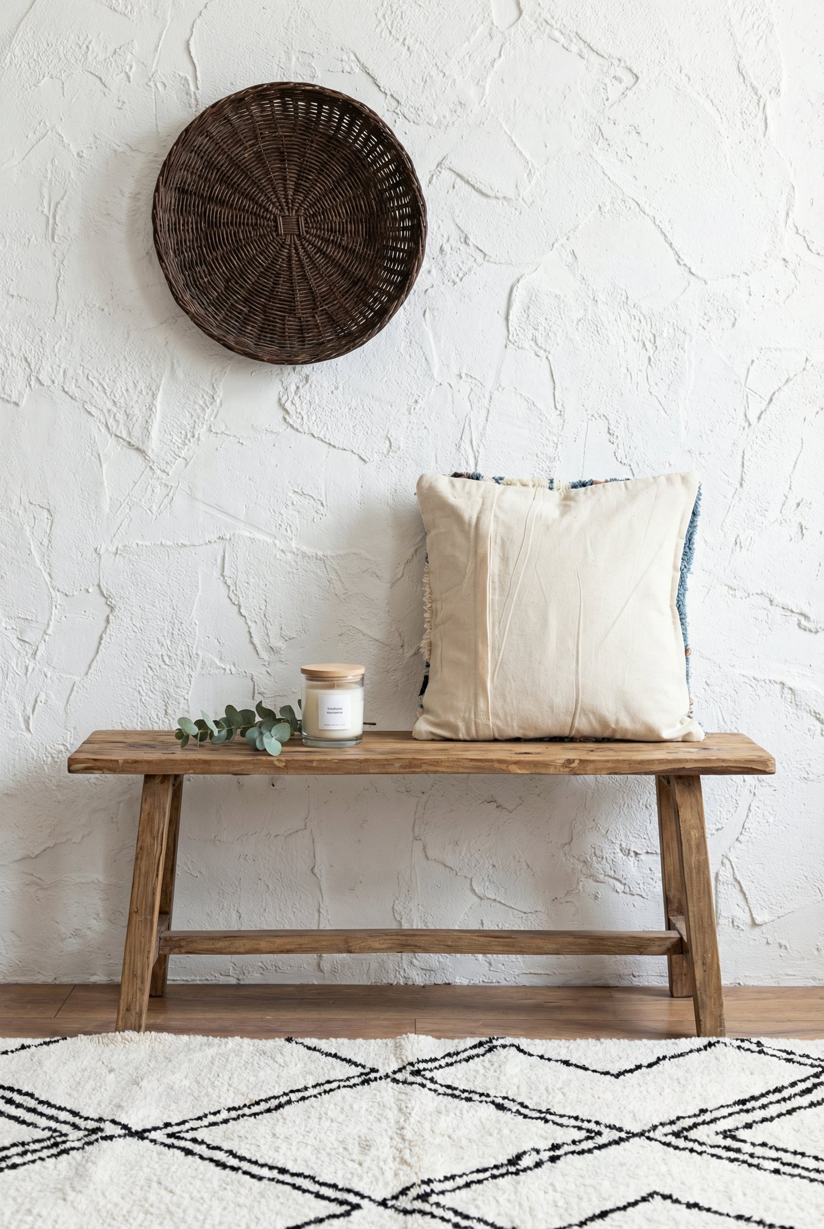 Blue & White Embroidered Cotton Squared Cushion Covers