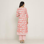 Rang Deep Women Pink Cotton Kurti - SanskrutiHomes 