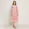 Rang Deep Women Pink Cotton Kurti - SanskrutiHomes 