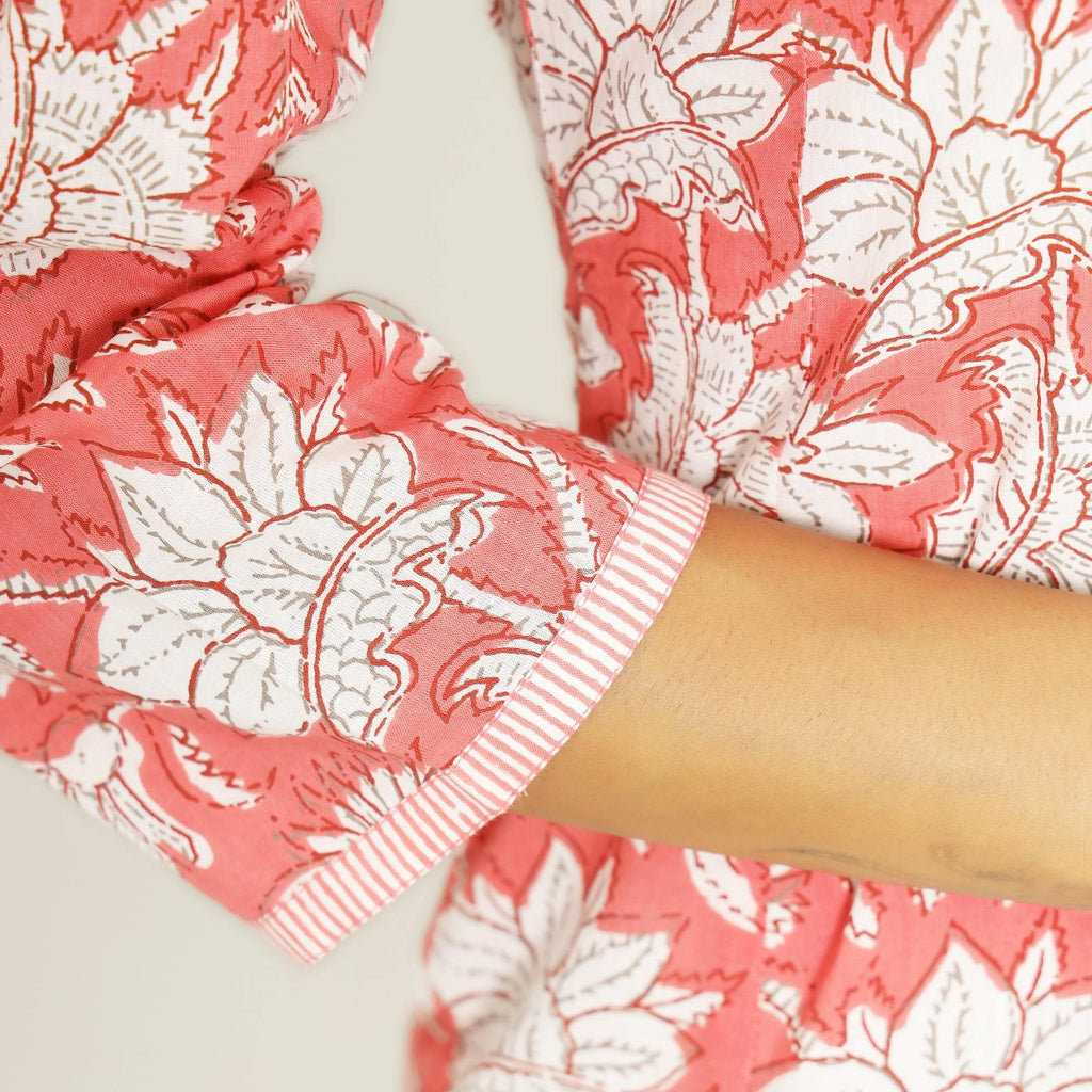 Rang Deep Women Pink Cotton Kurti - SanskrutiHomes 