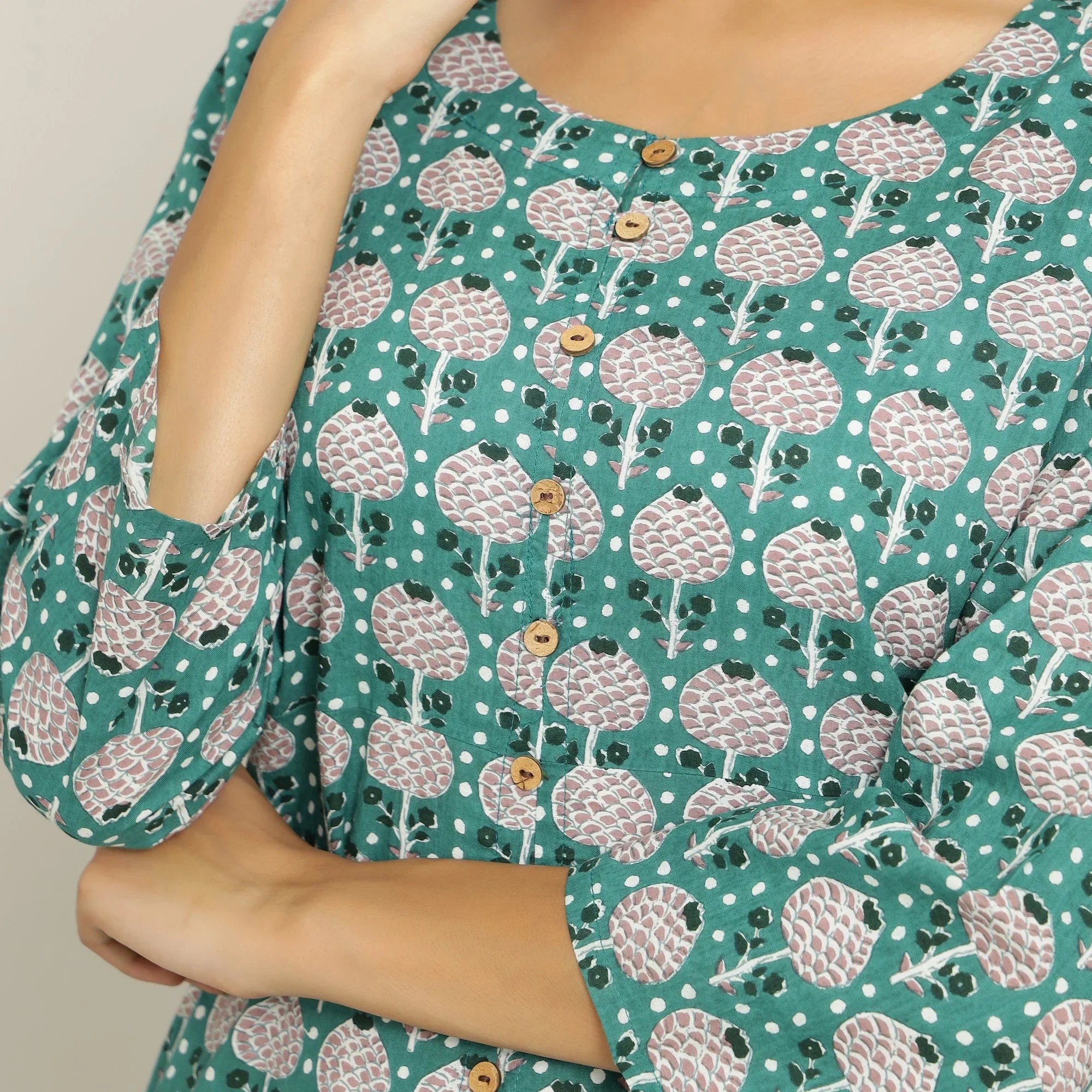 Rang Deep Green Kurta - SanskrutiHomes 