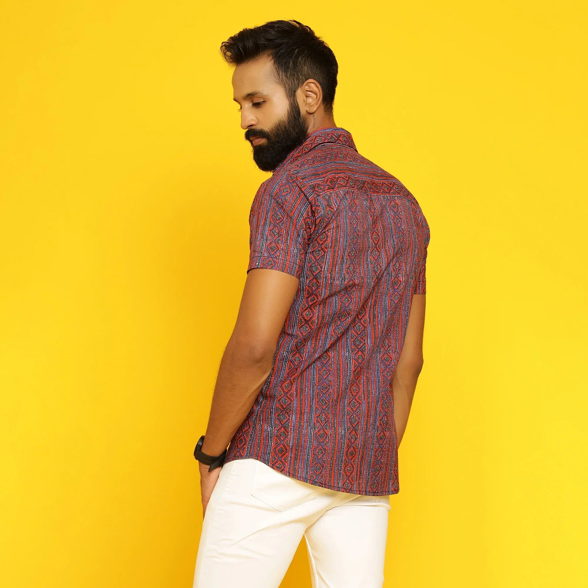 Sanskruti Homes Multi-colored Cotton Printed Shirt - SanskrutiHomes 