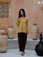 V-Neck Cotton Coord Set For Women