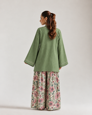 Seafoam Rose Garden Farsi Salwar Co-ord Set for Women