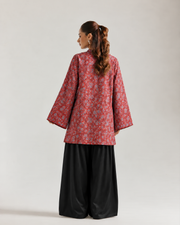 Scarlet Floral Vine Farsi Salwar Co-ord Set for Women