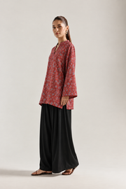 Scarlet Floral Vine Farsi Salwar Co-ord Set for Women