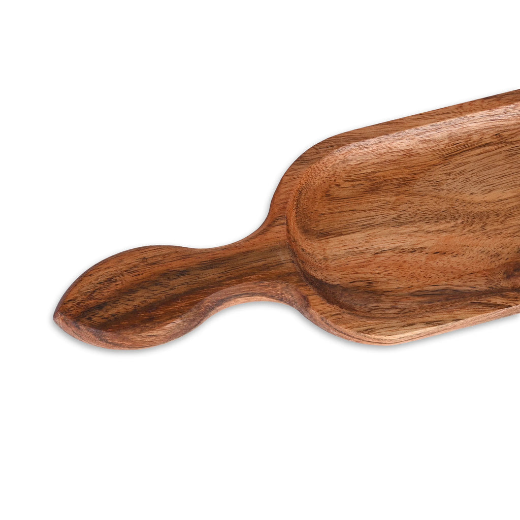 Acacia Wood Paddle Serving Tray - SanskrutiHomes 