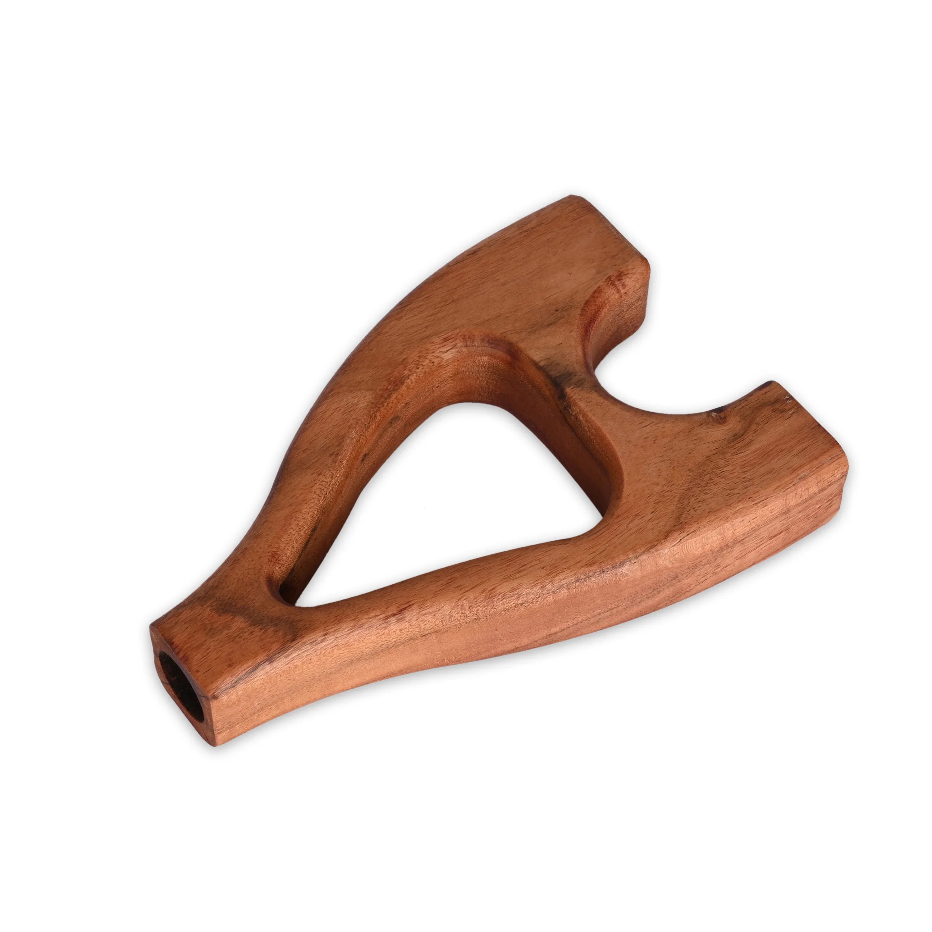 Natural Acacia Wood A Shaped Flower Holder - SanskrutiHomes 