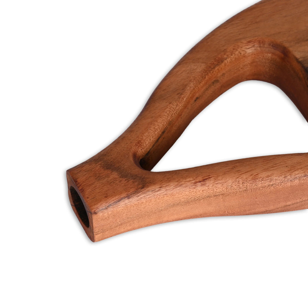 Natural Acacia Wood A Shaped Flower Holder - SanskrutiHomes 