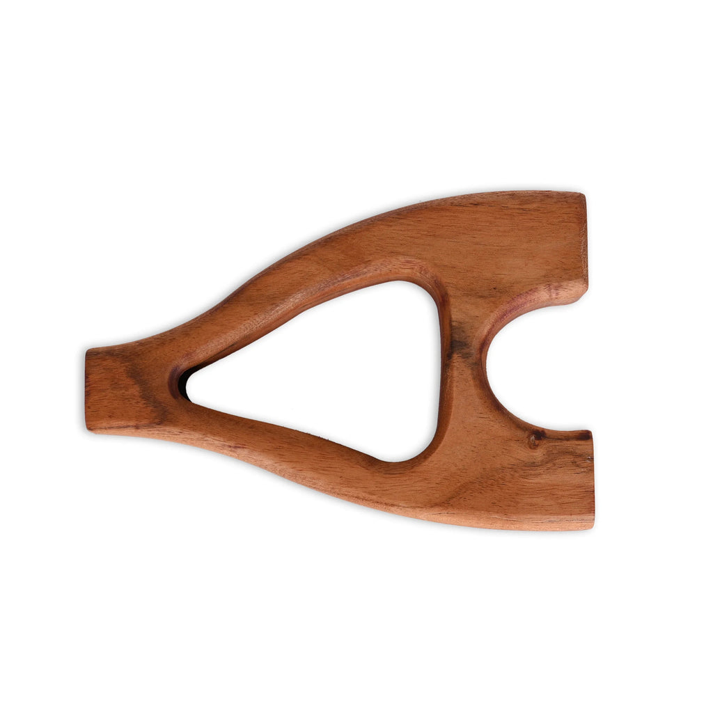 Natural Acacia Wood A Shaped Flower Holder - SanskrutiHomes 