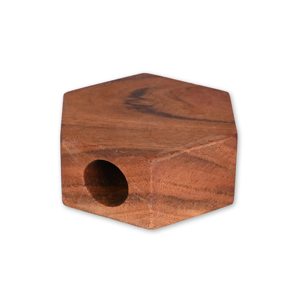 Modern Geometric Wooden Flower Holder - SanskrutiHomes 