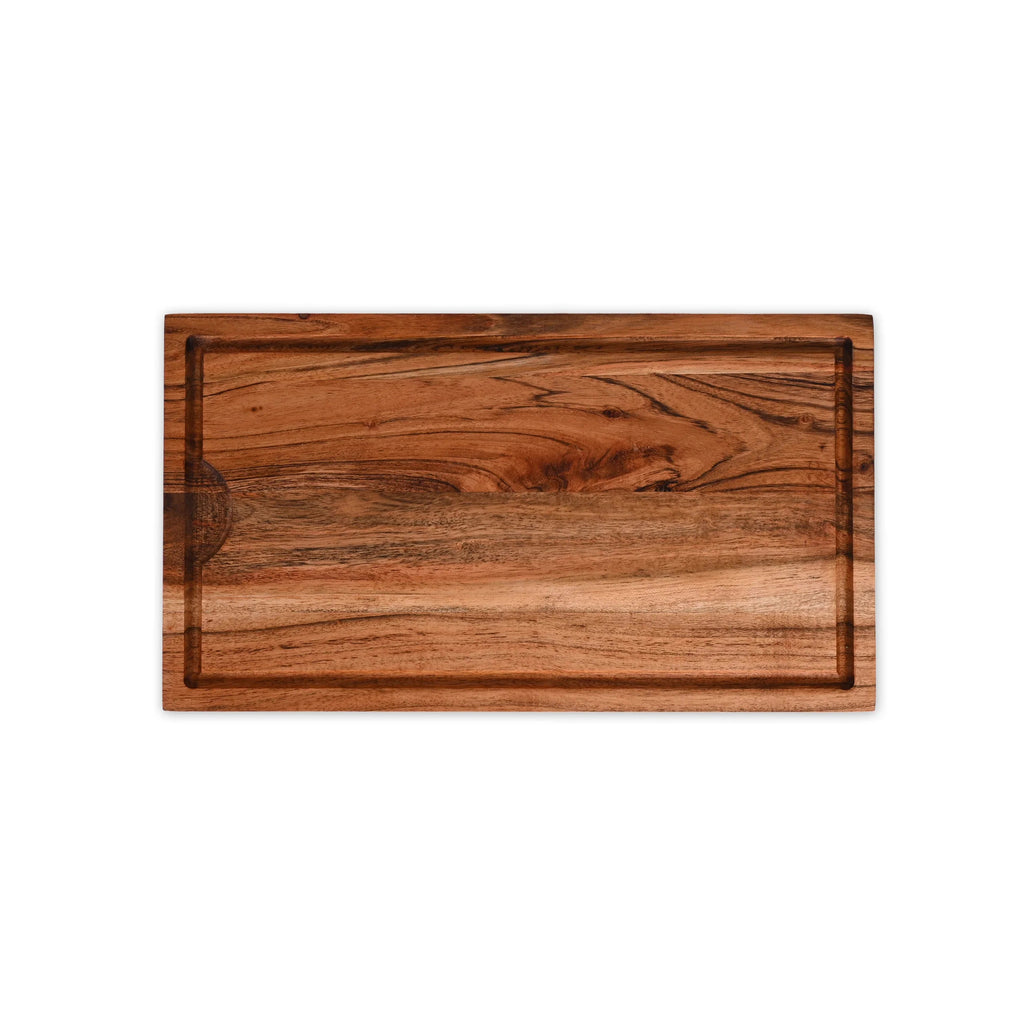 Acacia Wood Cutting Board with Juice Groove - SanskrutiHomes 