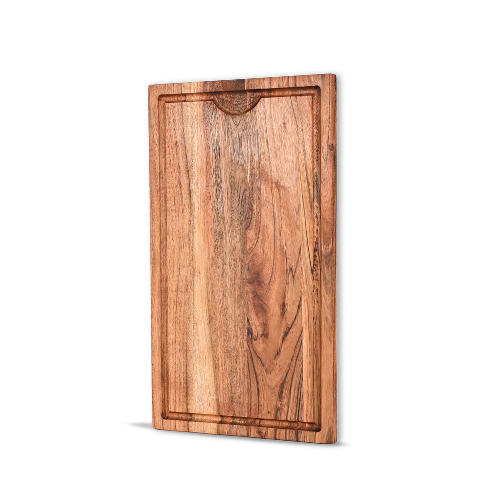 Acacia Wood Cutting Board with Juice Groove - SanskrutiHomes 