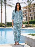 Cotton Printed Full Sleeves Night Suit Set - SanskrutiHomes 
