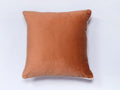 Peach Solid Print Velvet Cushion Cover - SanskrutiHomes 