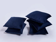 Blue Solid Print Velvet Cushion Cover - SanskrutiHomes 