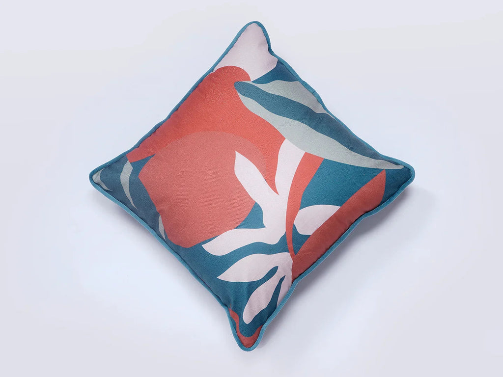 Velvet Floral Design Printed Cushion Cover - SanskrutiHomes 