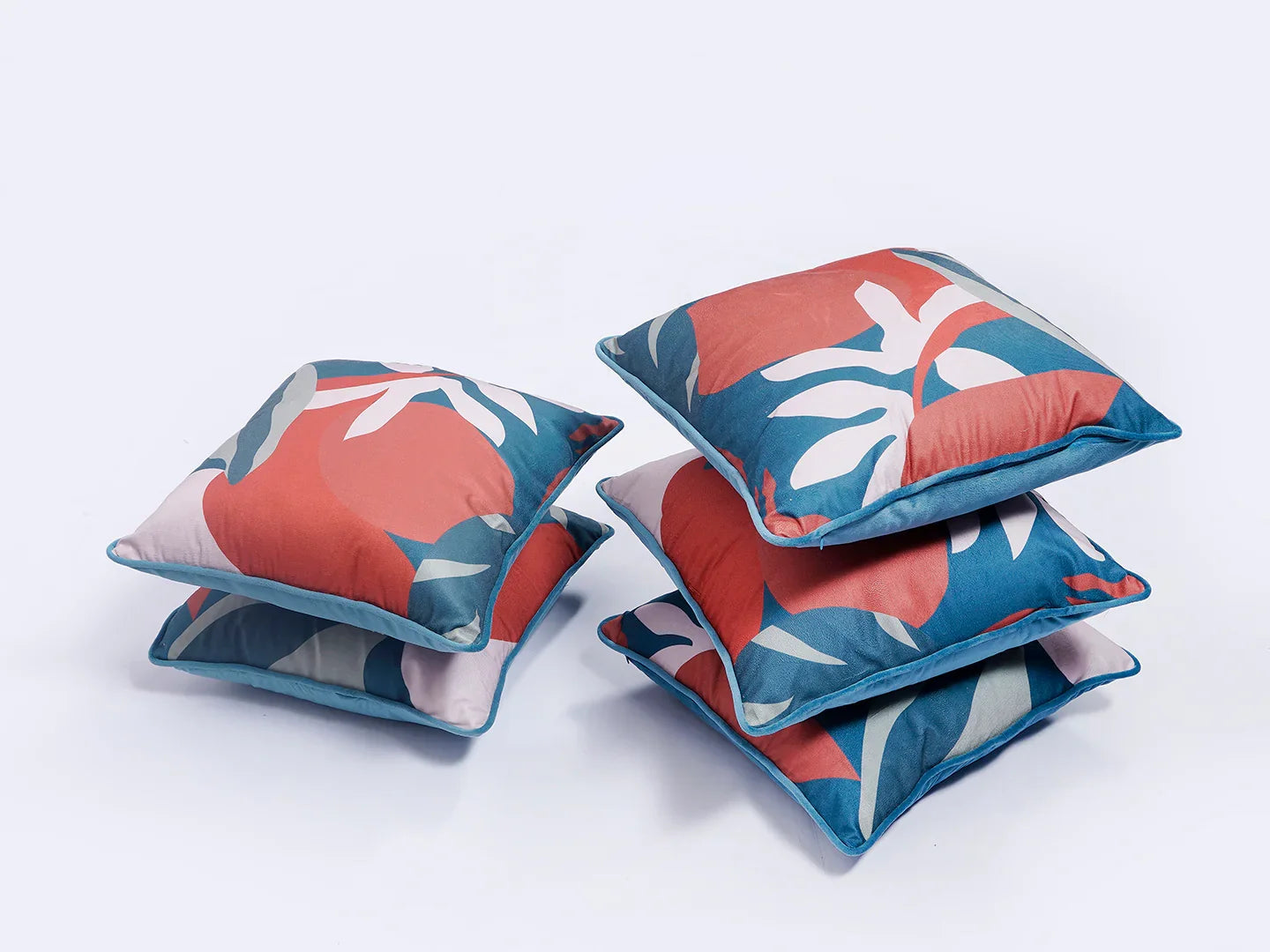 Velvet Floral Design Printed Cushion Cover - SanskrutiHomes 