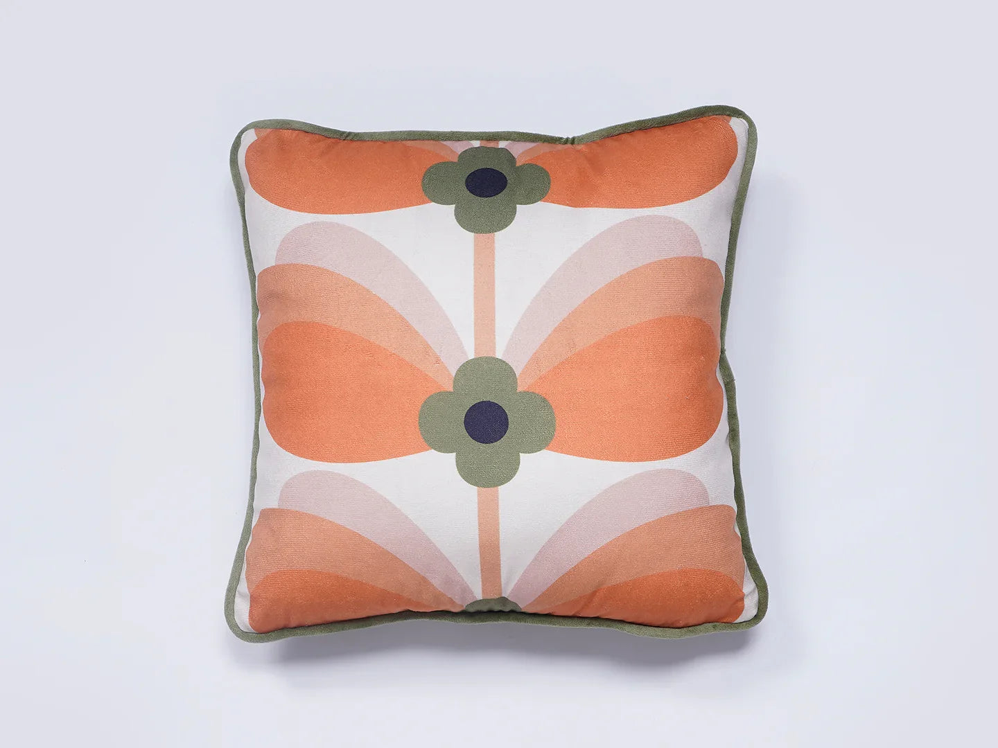 Velvet Floral Design Printed Cushion Cover - SanskrutiHomes 