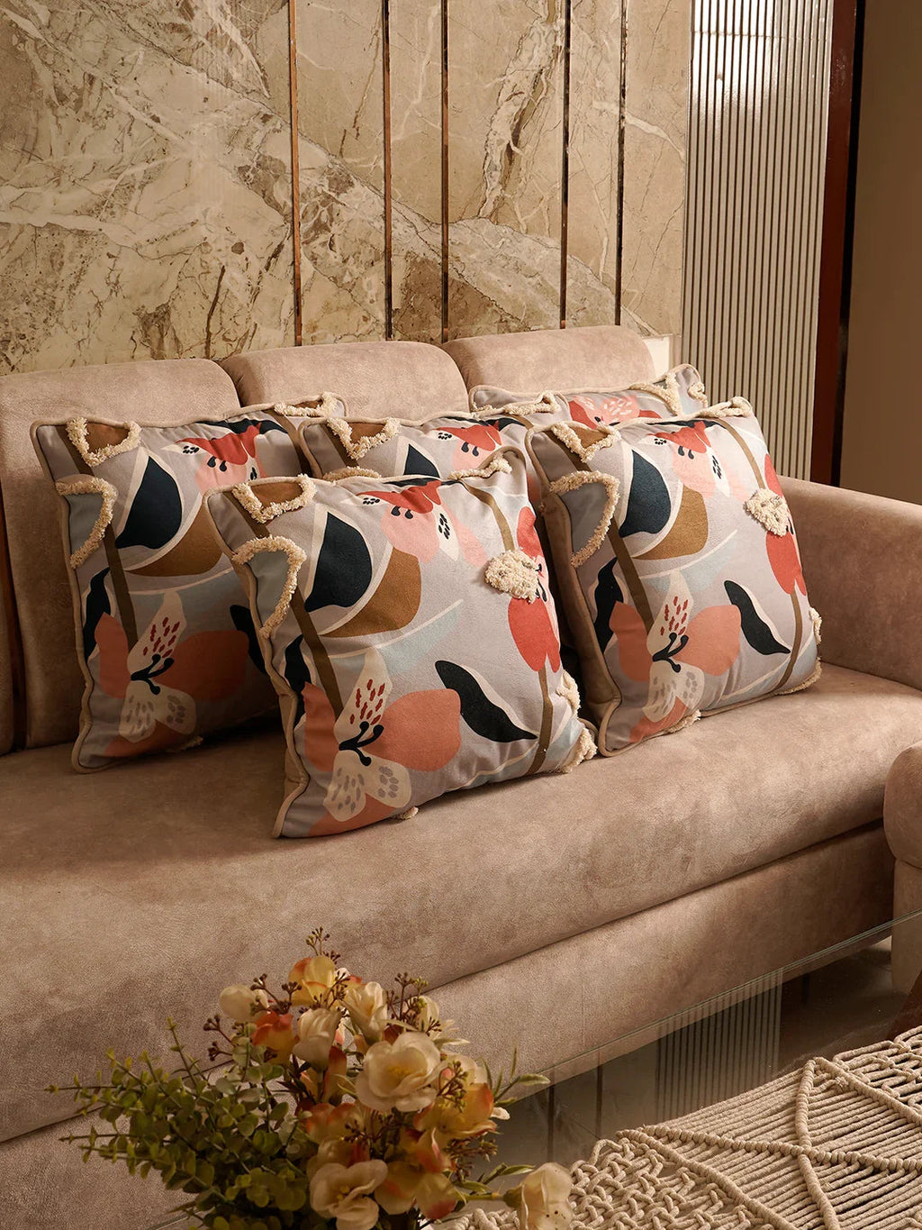 Multi color Print Cushion Cover - SanskrutiHomes 