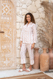 White Rabbit Printed Cotton Night Suit Set - SanskrutiHomes 