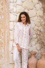 White Rabbit Printed Cotton Night Suit Set - SanskrutiHomes 