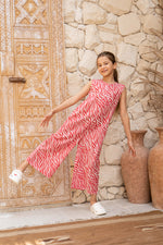 Pink Printed Kids Jump Suit - SanskrutiHomes 