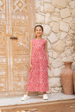 Pink Printed Kids Jump Suit - SanskrutiHomes 