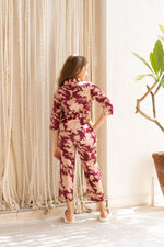 Flower Printed Cotton Night Suit for Kids - SanskrutiHomes 