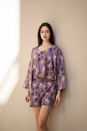 Set of 3 Floral Printed Cotton Night Suit - SanskrutiHomes 