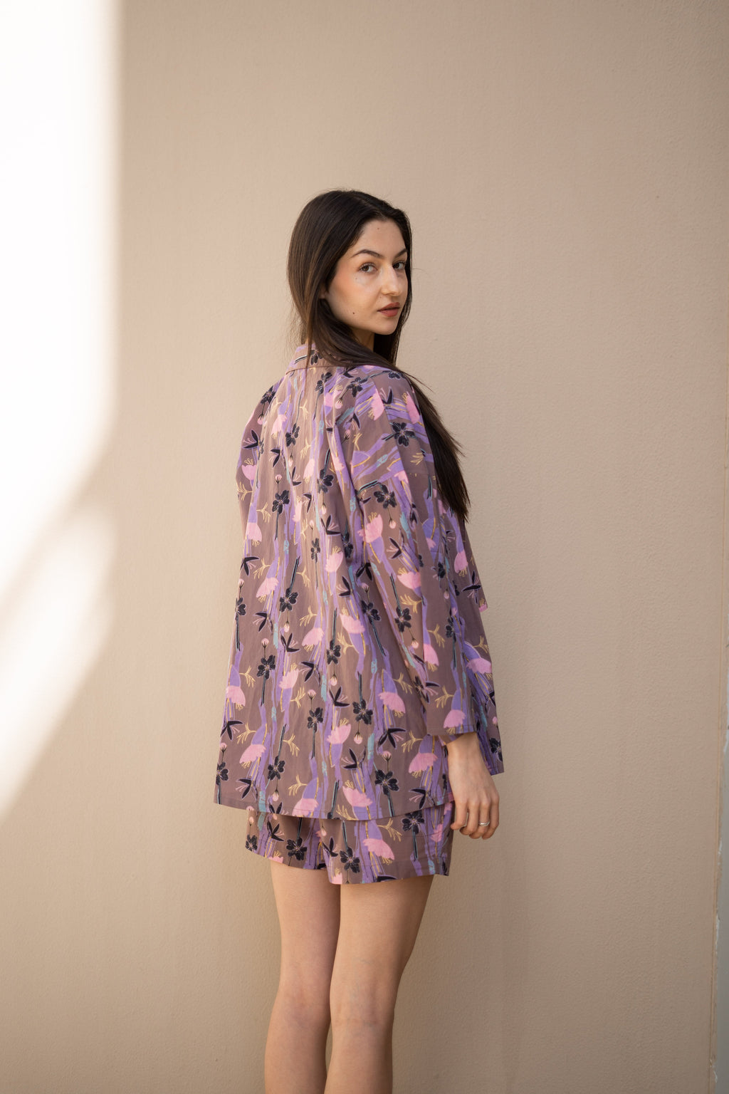 Set of 3 Floral Printed Cotton Night Suit - SanskrutiHomes 