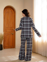Lavender Color Printed Cotton Night Suit for Women - SanskrutiHomes 