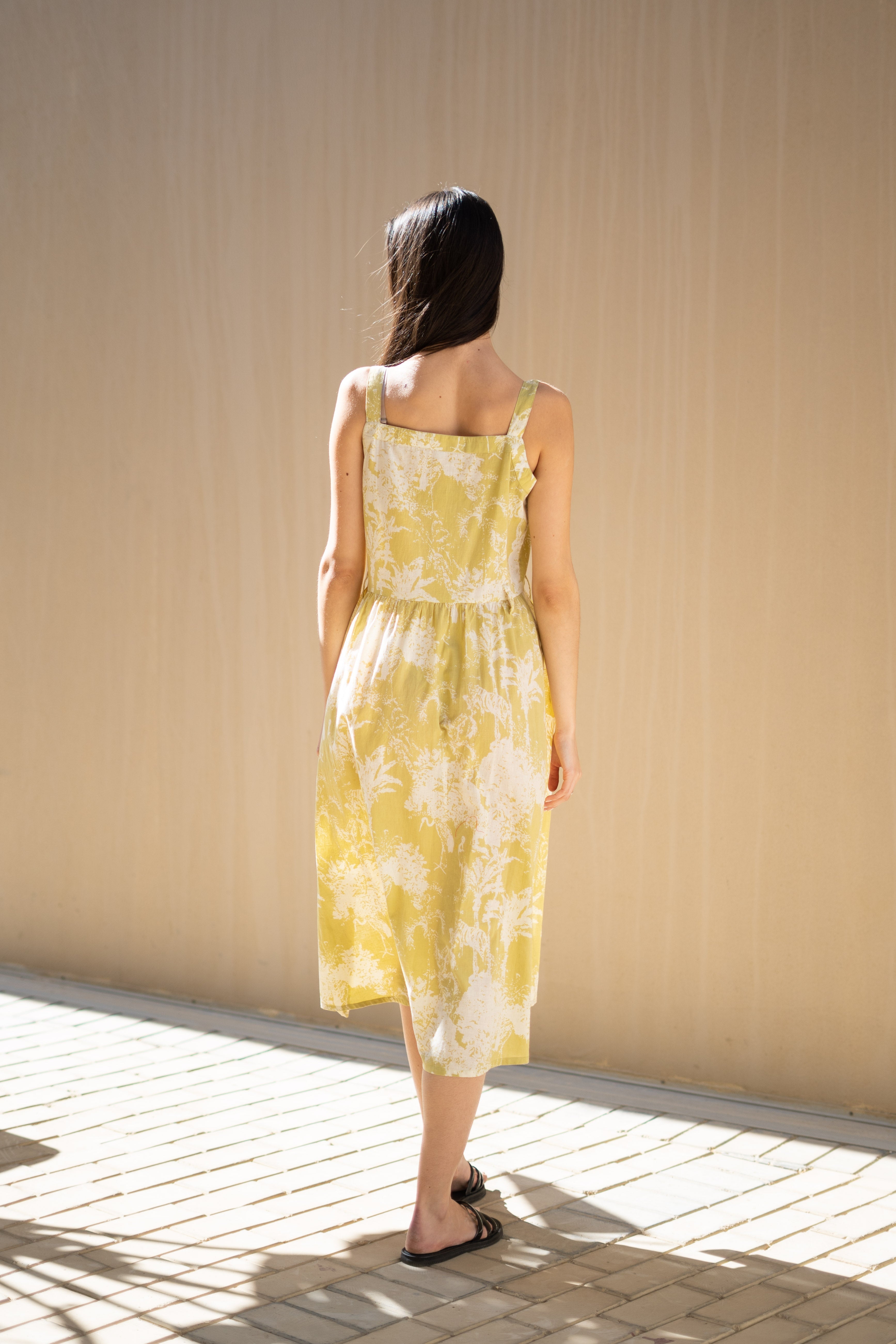 Women Printed Fit & Flare Dress - SanskrutiHomes 