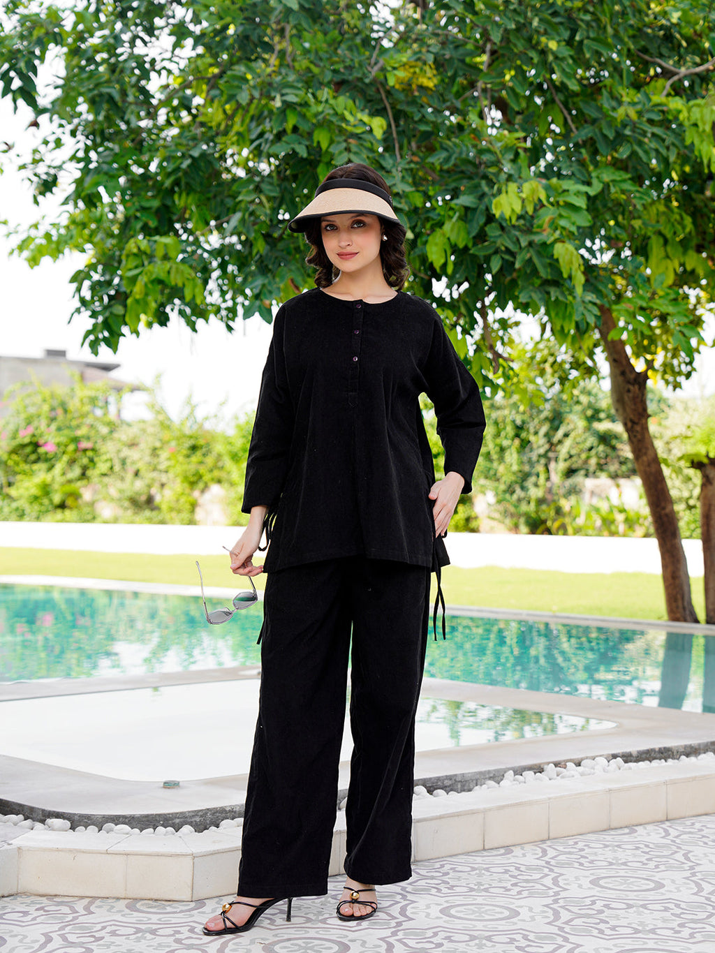 Red Floral Printed Square Neck Dress for Women - SanskrutiHomes 