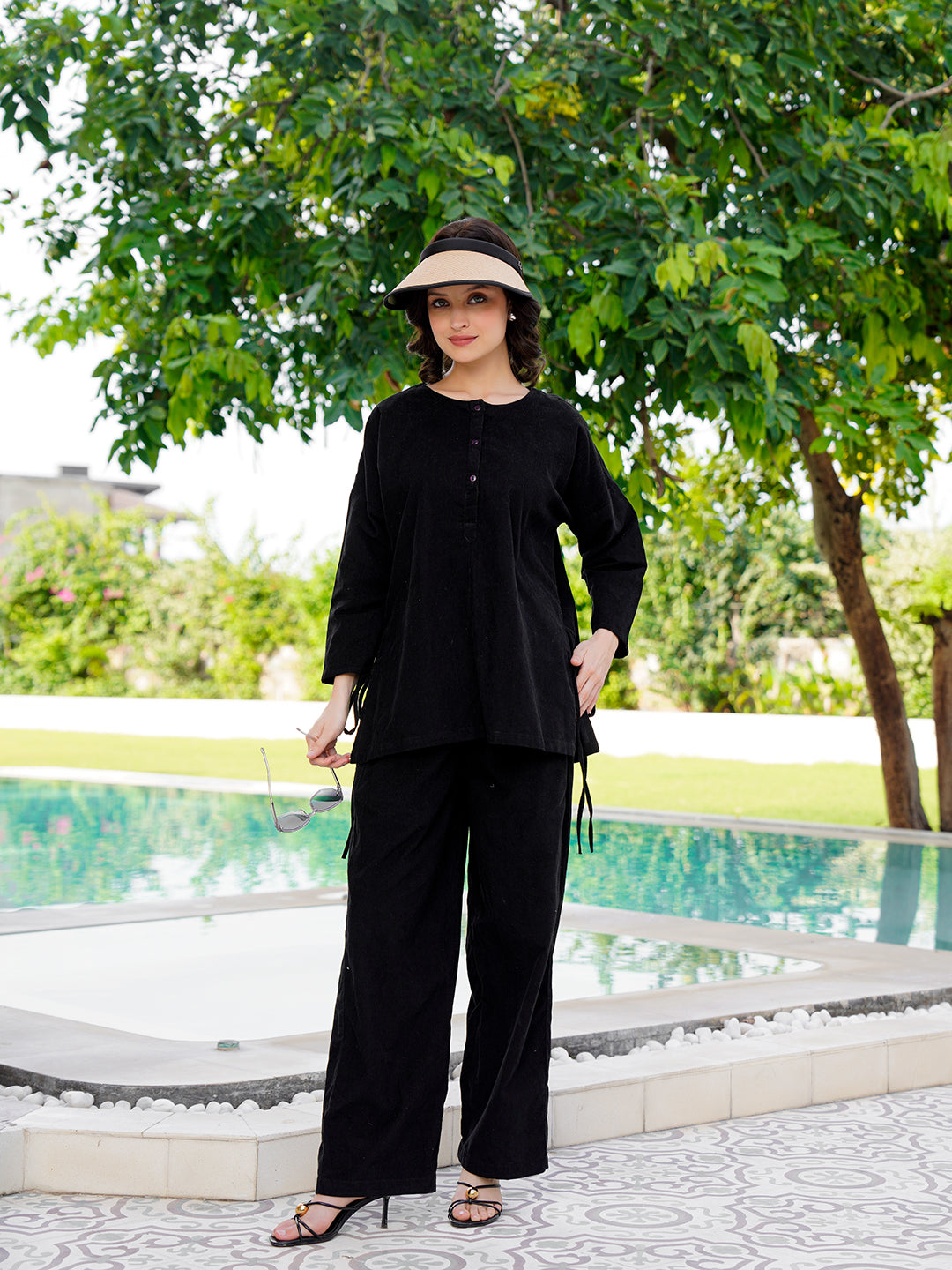 Red Floral Printed Square Neck Dress for Women - SanskrutiHomes 