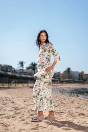 Floral Printed Night Suit Set for Women - SanskrutiHomes 
