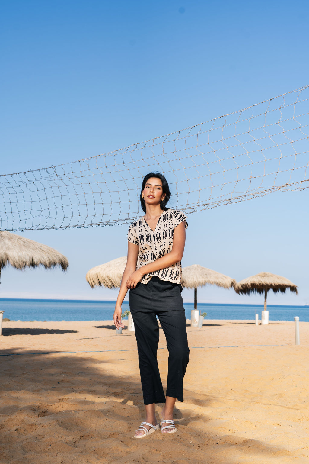 Cotton Printed V-Neck Night Suit for Women - SanskrutiHomes 