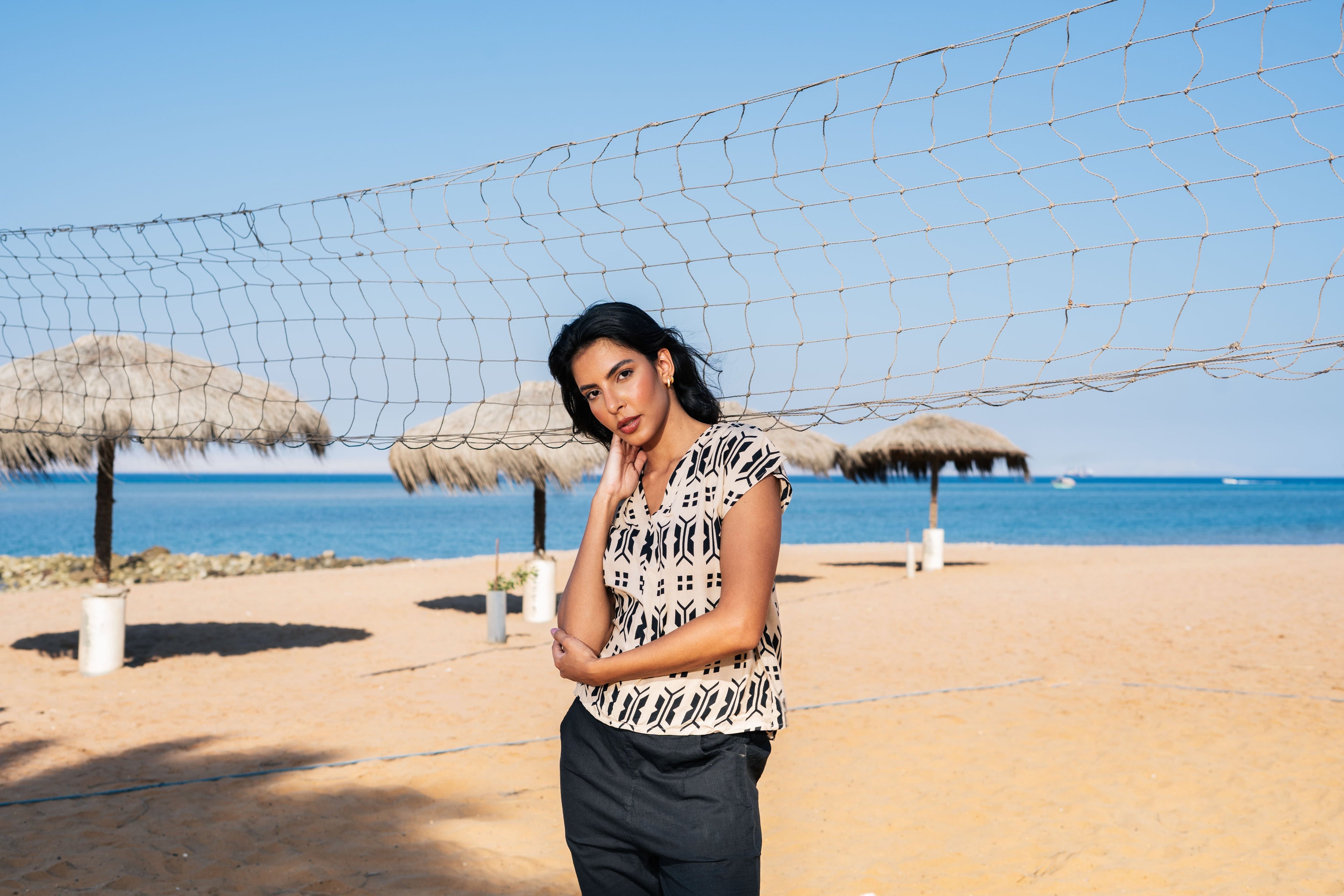 Cotton Printed V-Neck Night Suit for Women - SanskrutiHomes 