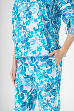 Blue Cotton Printed Co-ords Set for Women - SanskrutiHomes 