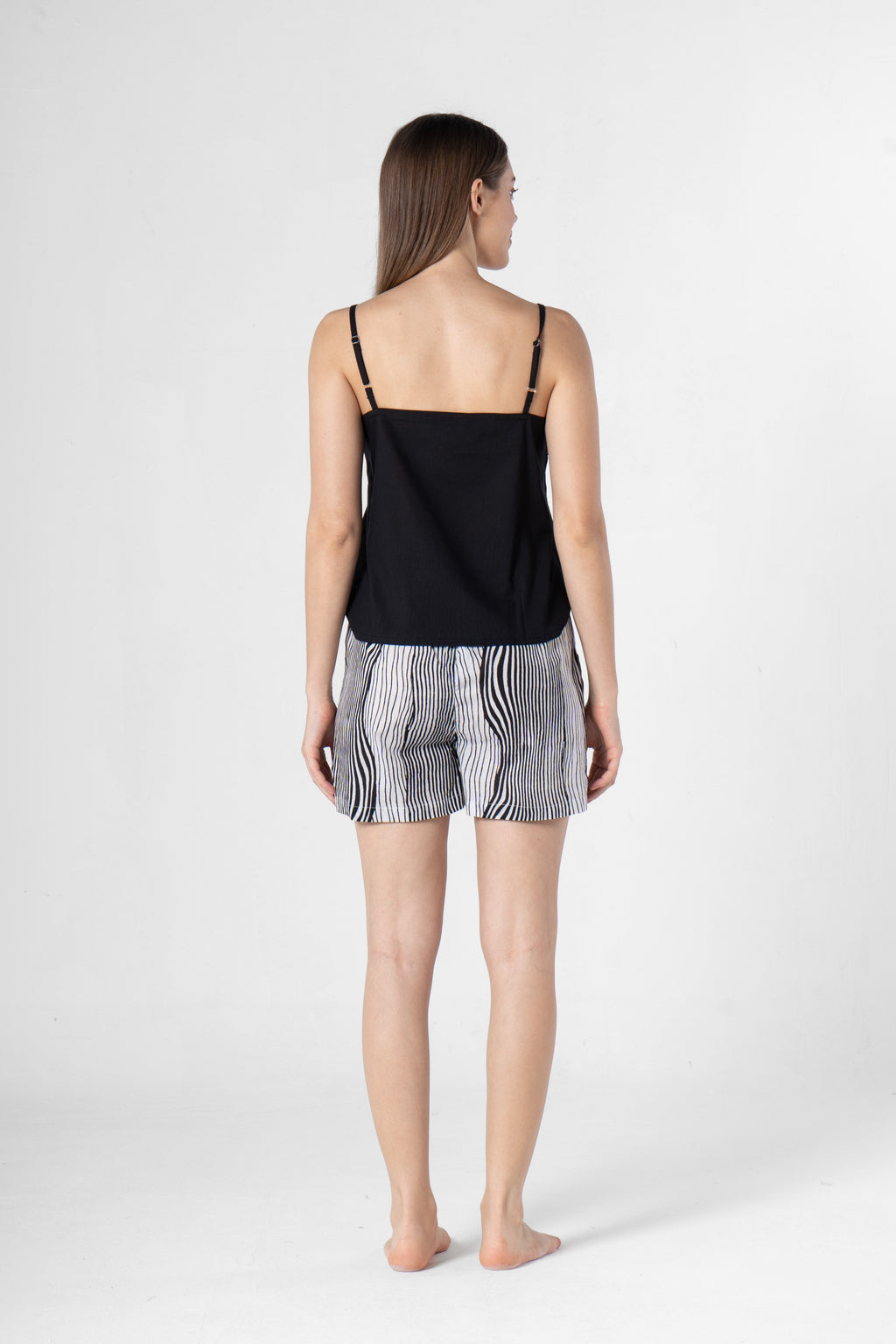 Strips Printed Top & Short Night Suit - SanskrutiHomes 