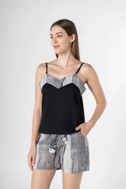 Strips Printed Top & Short Night Suit - SanskrutiHomes 