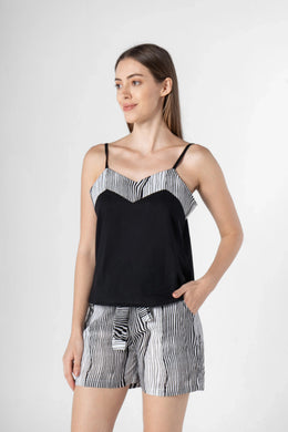 Strips Printed Top & Short Night Suit - SanskrutiHomes 