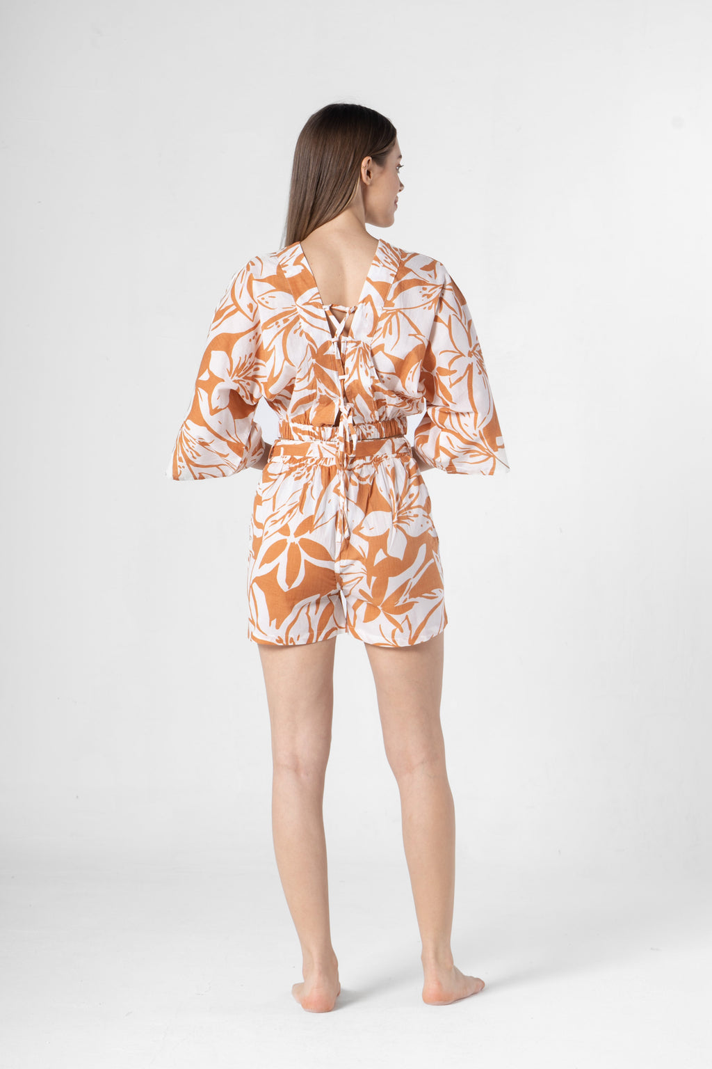 Floral Printed Co-ords Set with Shorts - SanskrutiHomes 