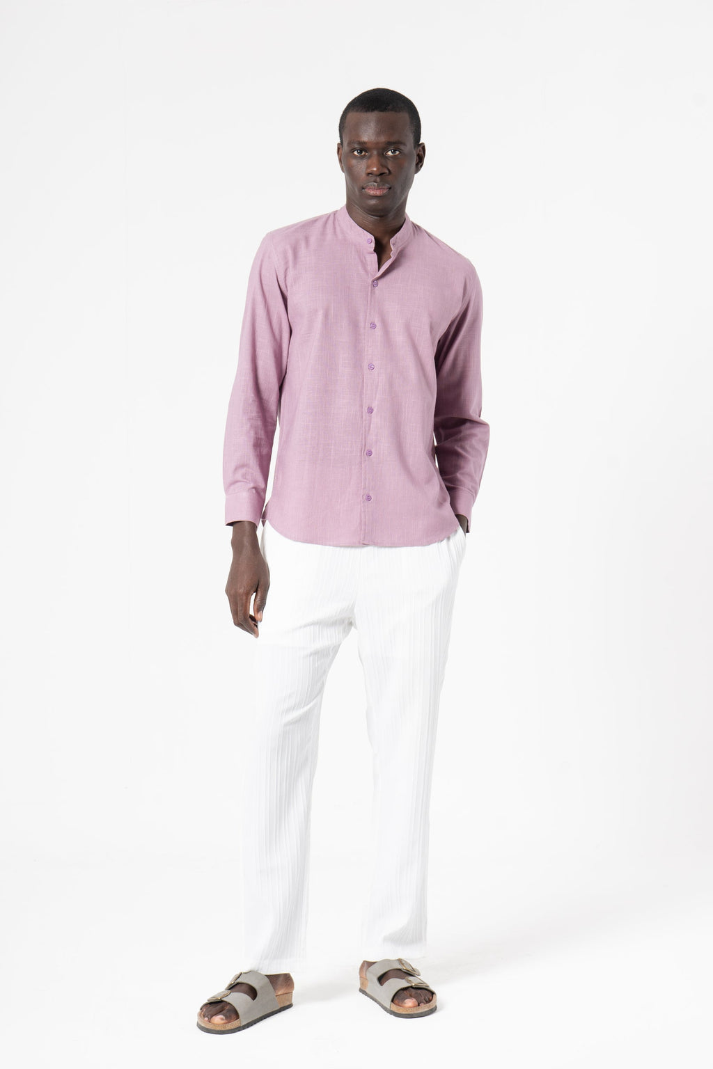 Grey Solid Print Full Sleeve Shirt - SanskrutiHomes 