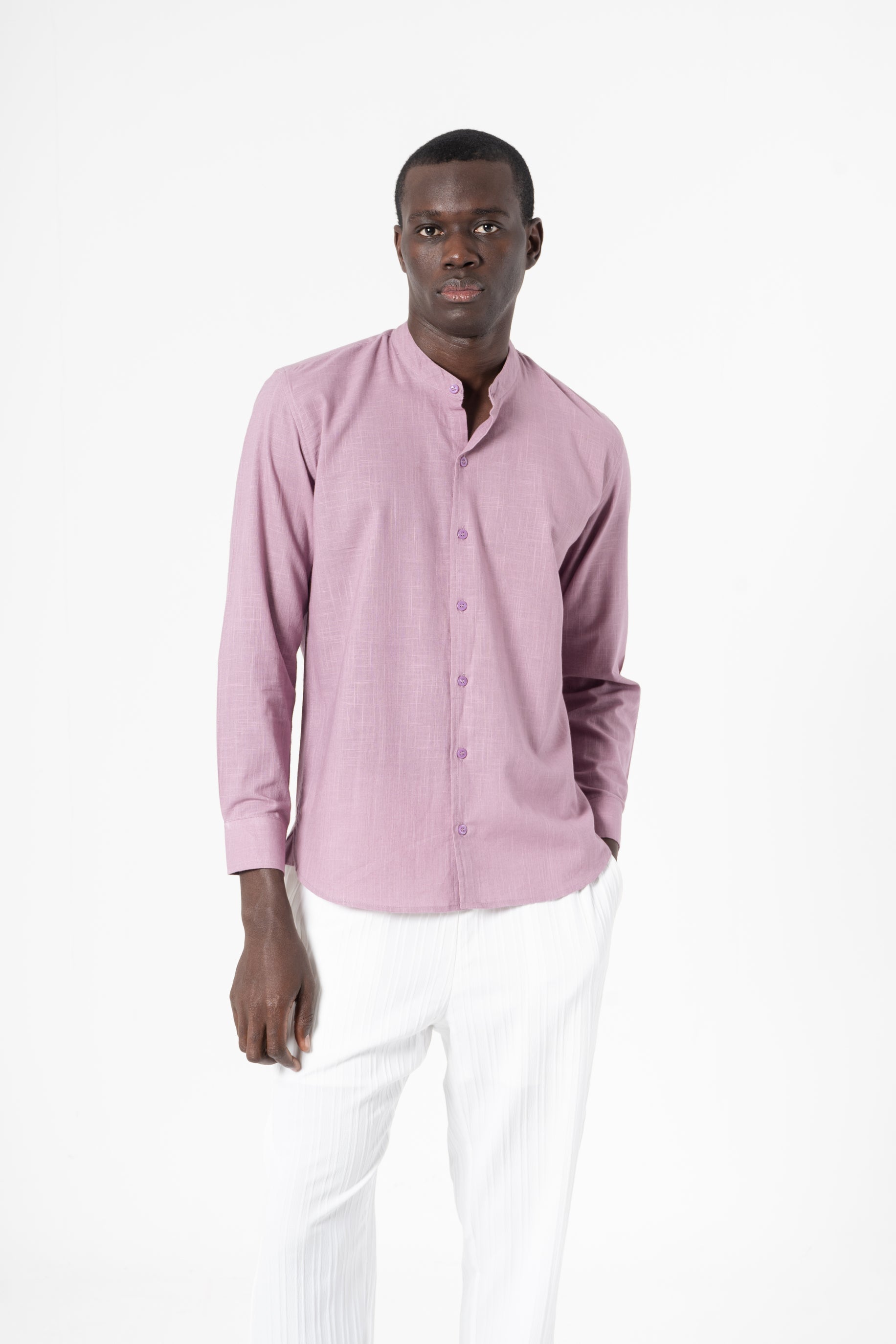 Grey Solid Print Full Sleeve Shirt - SanskrutiHomes 