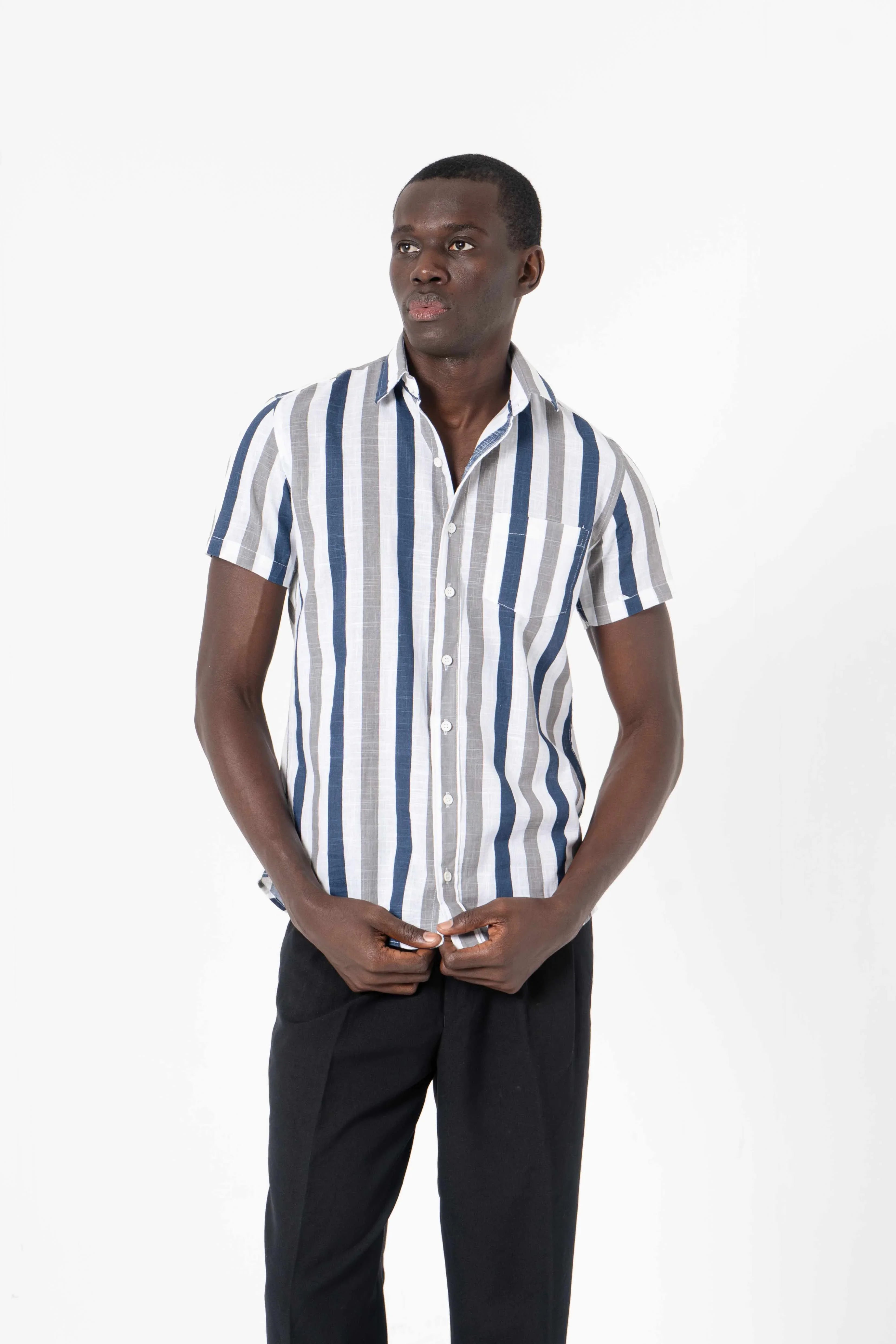 Stripes Printed Shirt for Men - SanskrutiHomes 