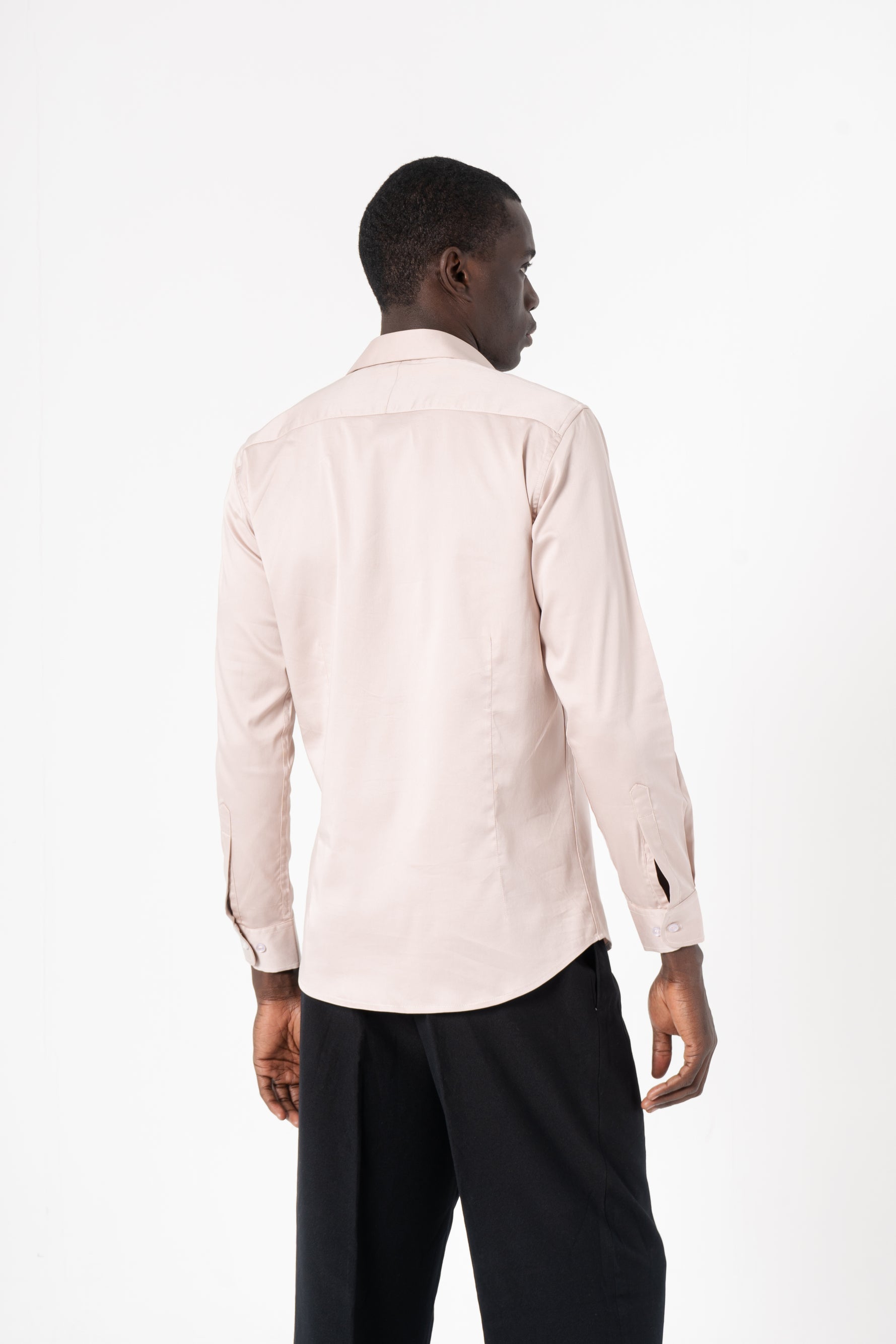 Cream Solid Print Full Sleeve Shirt - SanskrutiHomes 