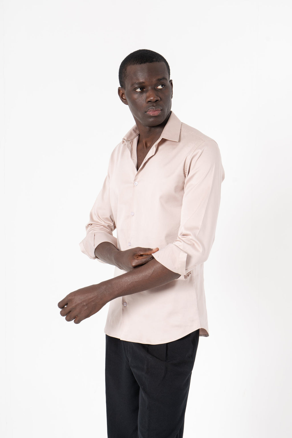 Cream Solid Print Full Sleeve Shirt - SanskrutiHomes 