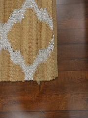 Hand-weaved Jute Rug with zari work - SanskrutiHomes 