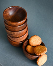 WOODEN BABY BOWL (set of 6 ) - SanskrutiHomes 